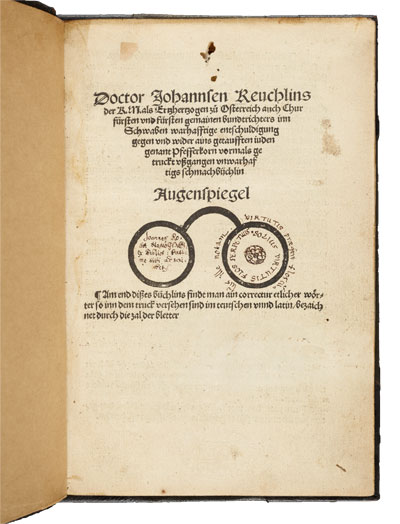 Reuchlin's Eye Glass, title page